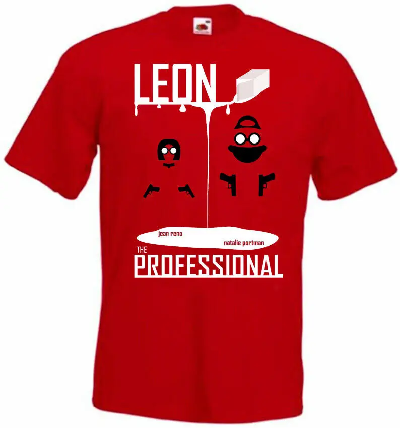 

Leon The Professional v20 T shirt red movie poster all sizes S-5XL