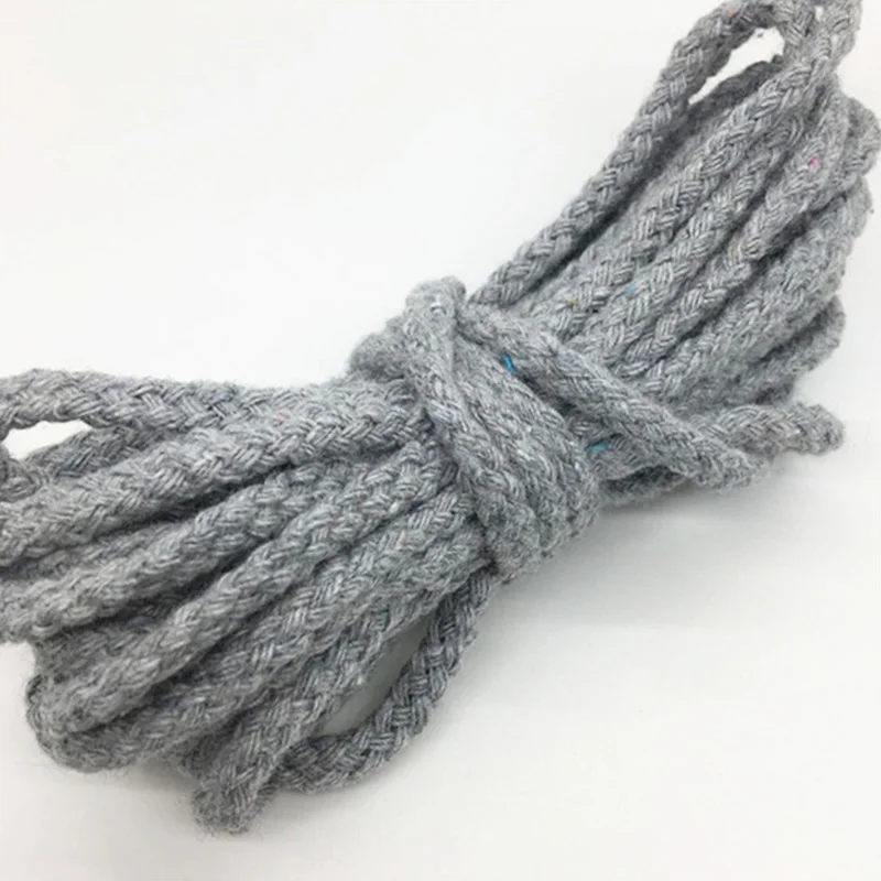 5Yards 5mm Polyester Cotton Rope Craft Decorative Twisted Cord Rope Solid Color Braided Rope For Handmade Decoration DIY Supply