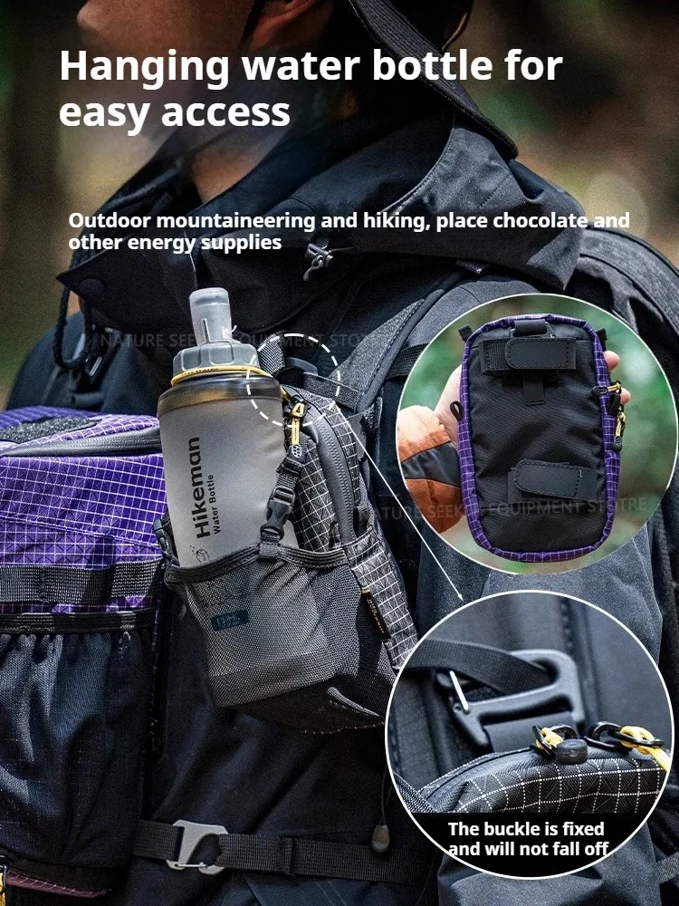 Borsa A Tracolla HIKEMAN Per Fotocamera – Impermeabile, Antiurto, Espandibile 26-33 Cm, Per Trekking E Viaggi (nera)