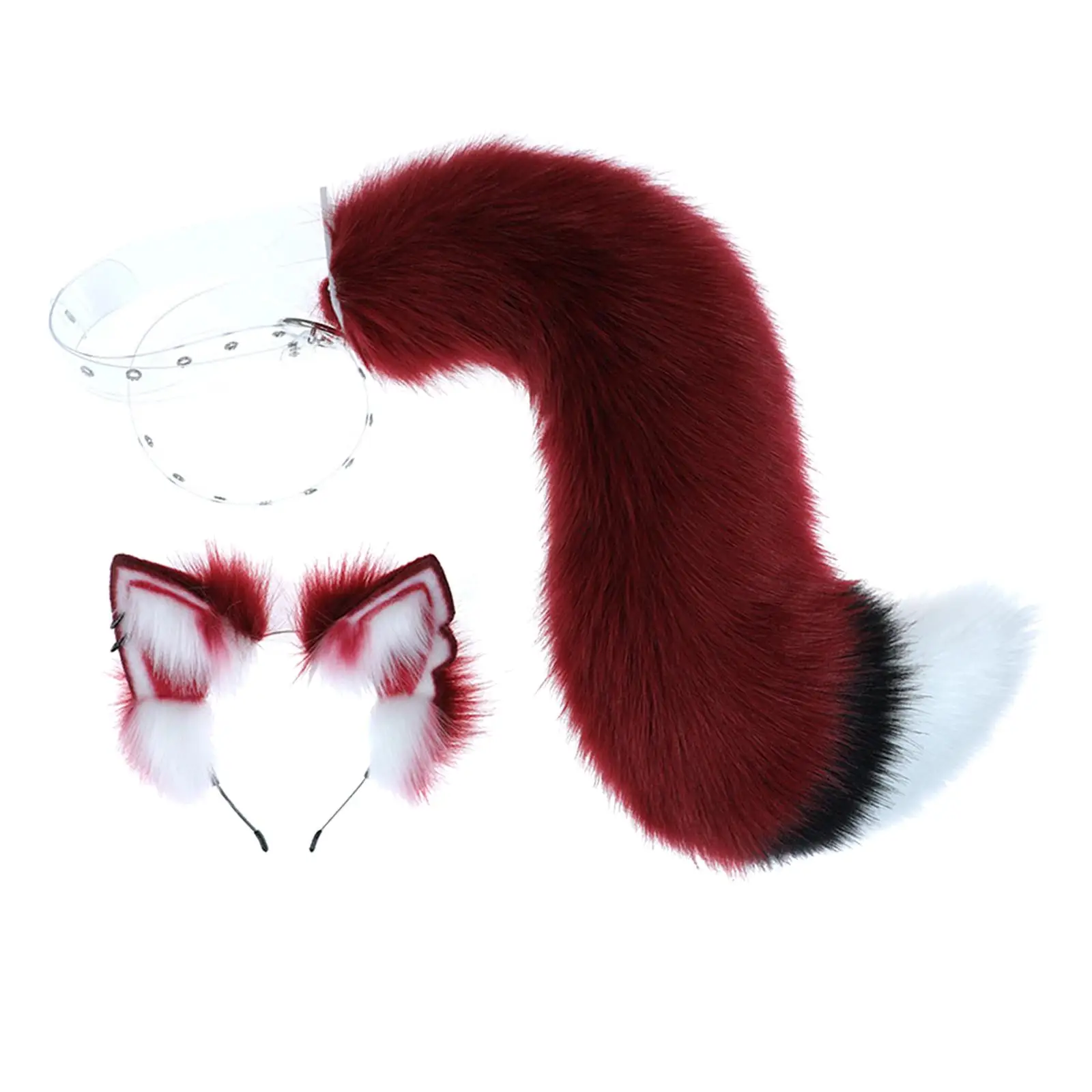 

Faux Fur Wolf Ears and Tail Set Costume Accessories Gift for Masquerade Stage Shows