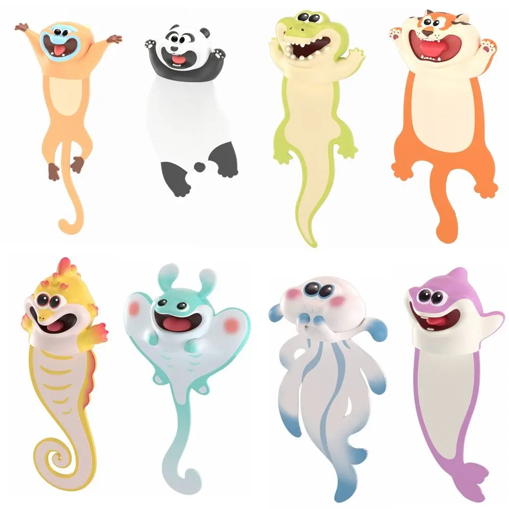 PVC Stereo Office Indexes Stationery Tools Animal Marker 3D Bookmarks Learning Gift Reading Labels Book Mark
