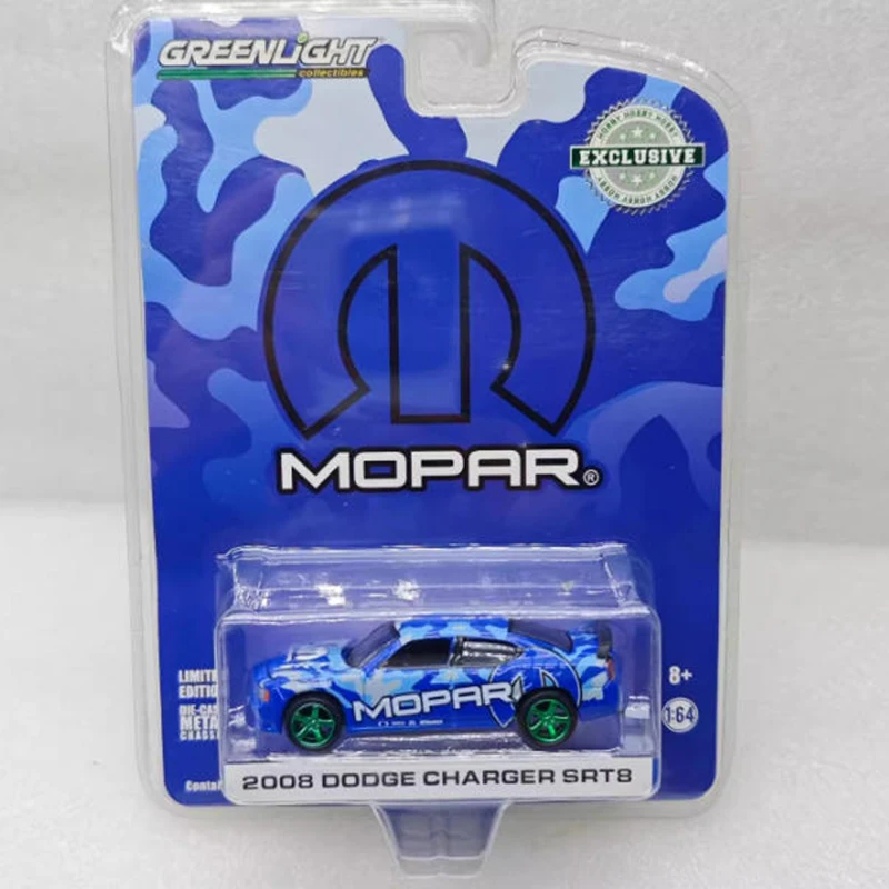 

GreenLight масштаб 1:64 2008, зарядное устройство SRT8, зеленая машина, модель автомобиля из сплава, классический сувенир для взрослых, подарочные украшения, статический дисплей