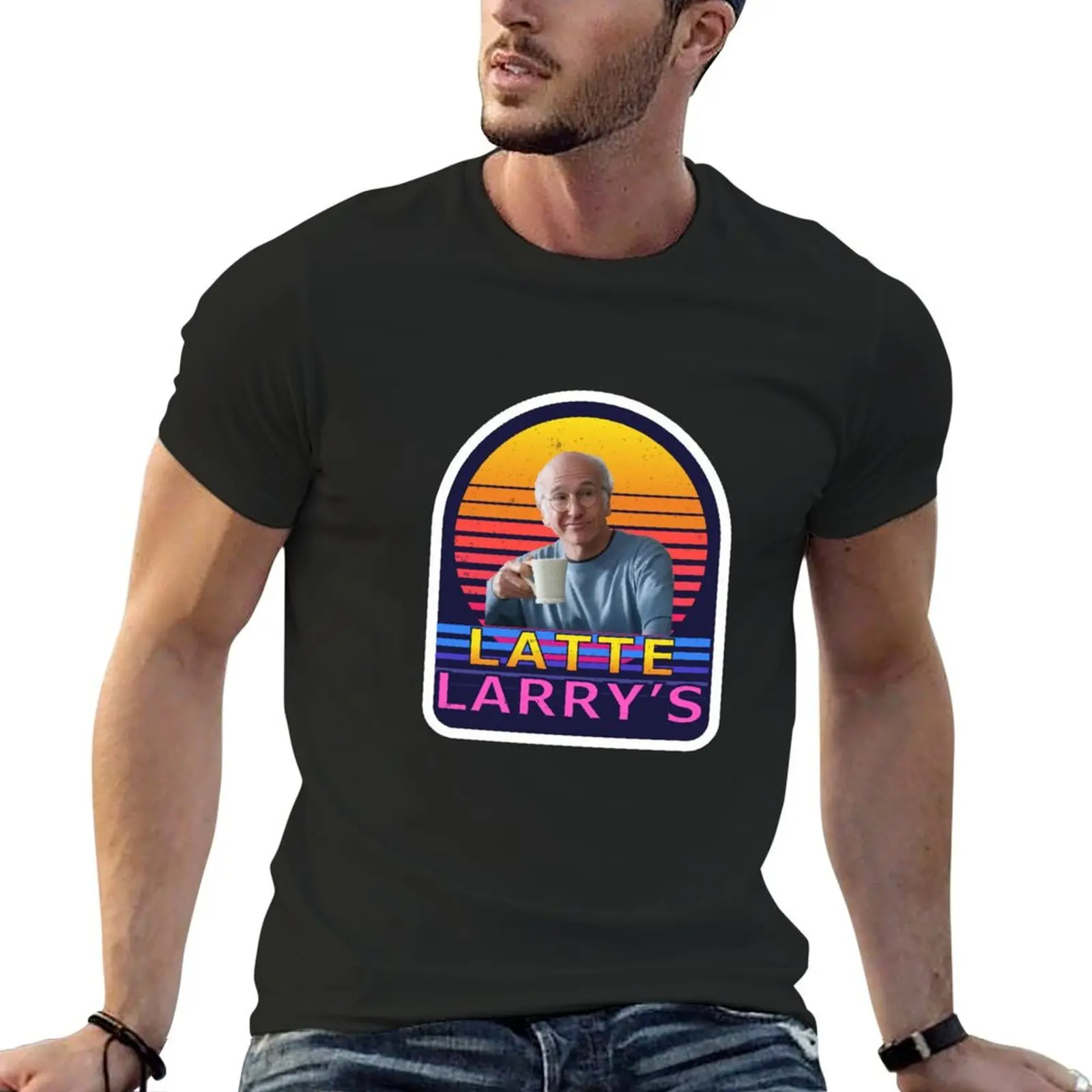 

Latte Larry's T-Shirt designer shirts cute tops heavy weight t shirts for men