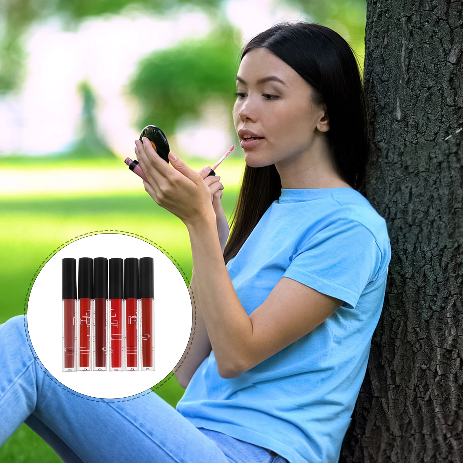 Ensemble de 6 gloss à lèvres mats, maquillage pour usage quotidien, gloss liquide portable pour coloration des lèvres, petit format compact, fournitures de maquillage pour femmes