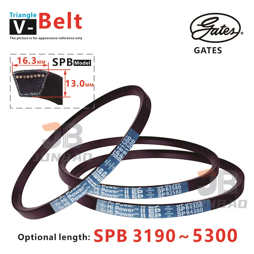 

Высокоскоростной узкий V-образный ремень Gates высокой мощности SPB SPB3190 до 5300 износостойкий антистатический охлаждающий башенный ремень