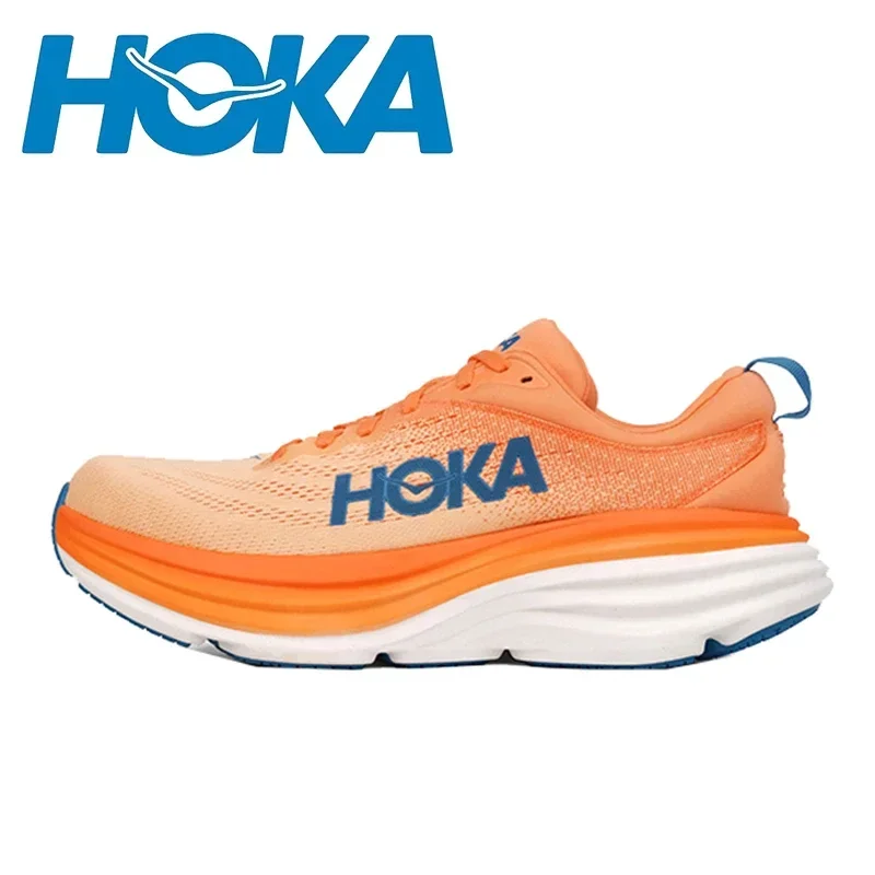 Hoka One One One One Bondi 8 Men Women Running Shoes Breathable Slip Resistant Cushioned Sneakers