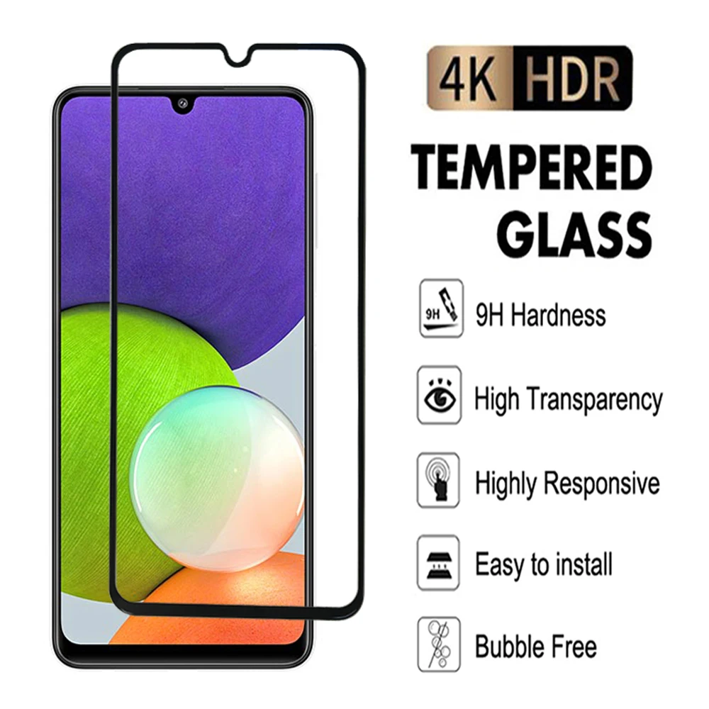 Full Tempered Glass For Samsung Galaxy A21 A22 A23 A24 A25 4G 5G M21 M22 M23 Screen Protector For Samsung A21s M21s Glass Film