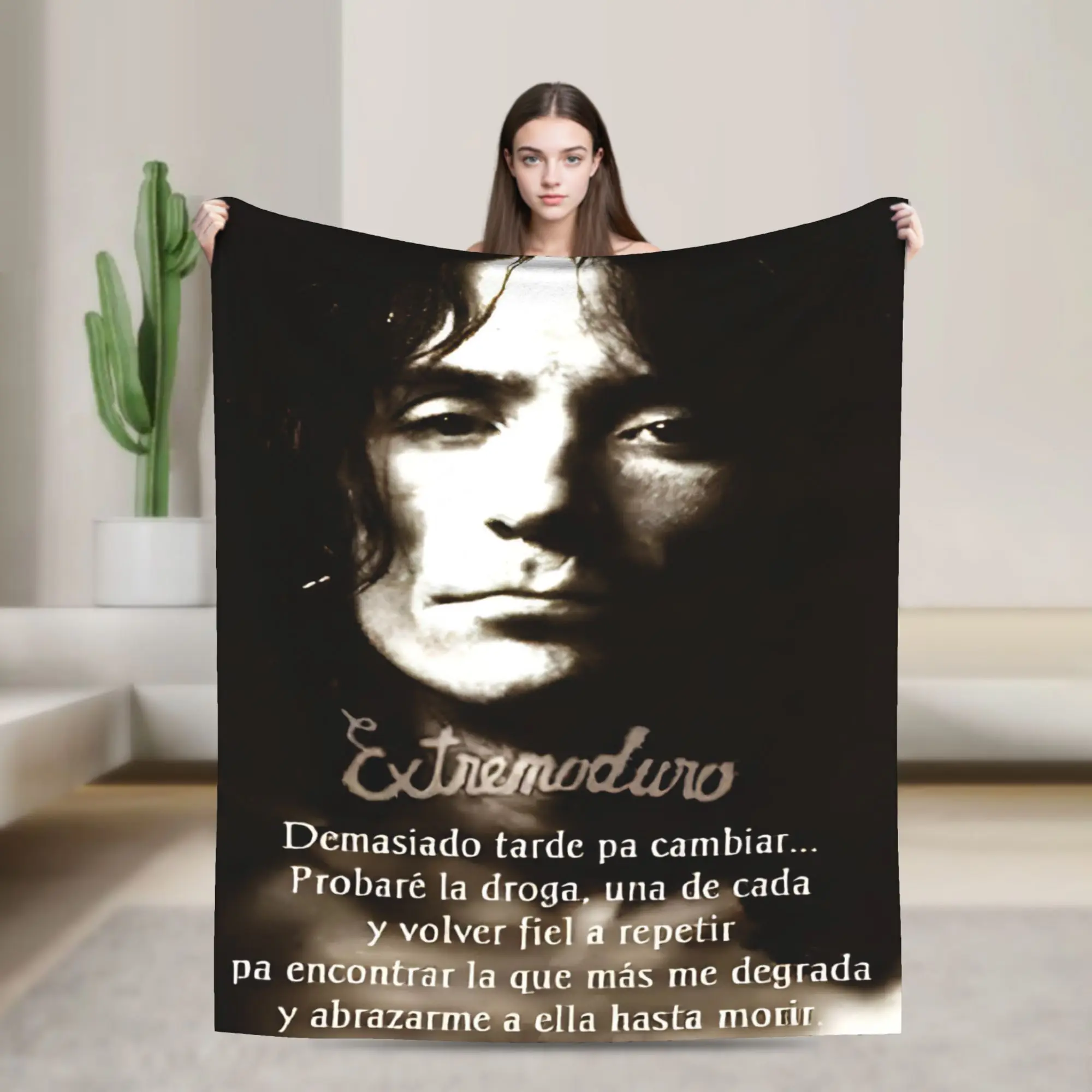 Extremoduro Spanish Hard Rock Band Blanket Quality Super Warm Robe Iniesta Throw Blanket Winter Travel Outdoor Funny Bedspread