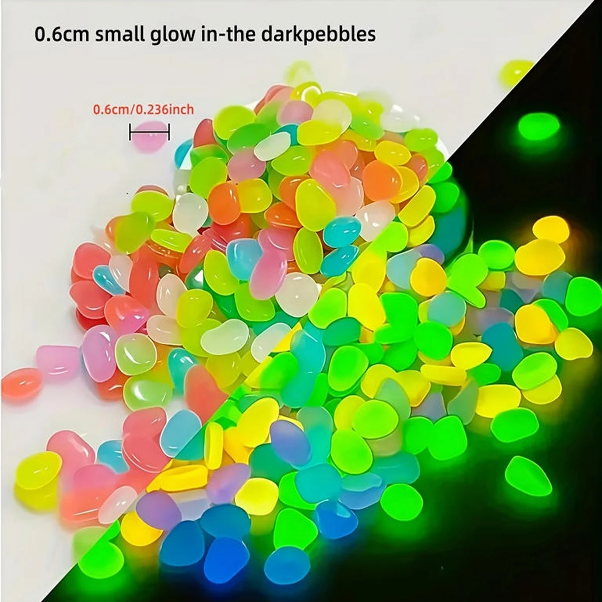 50/100pcs Artificial Decorative Stones Shining like Dreamy Elves at Night Suitable for Ponds Courtyard DIY Flower Pot