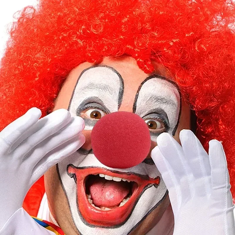 Wholesale Red Foam Ball Sponge Clown Nose Circus Magic Prop Comic Cosplay Costume Make Up Clown Noses Halloween Party Decoration