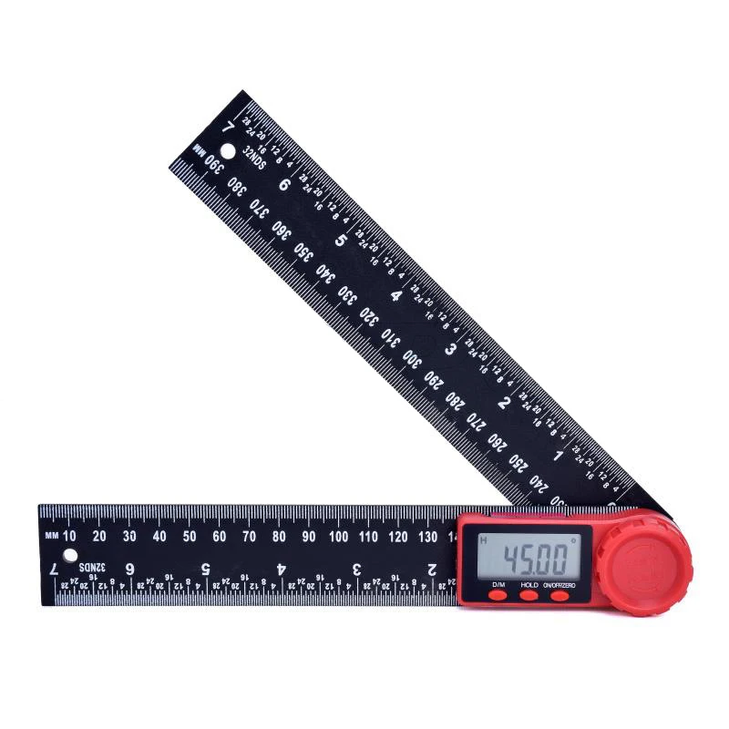 

200mm/300mm 360° LCD Display Carbon Fiber Digital Angle Ruler Inclinometer Electron Goniometer Protractor Angle Finder Meter
