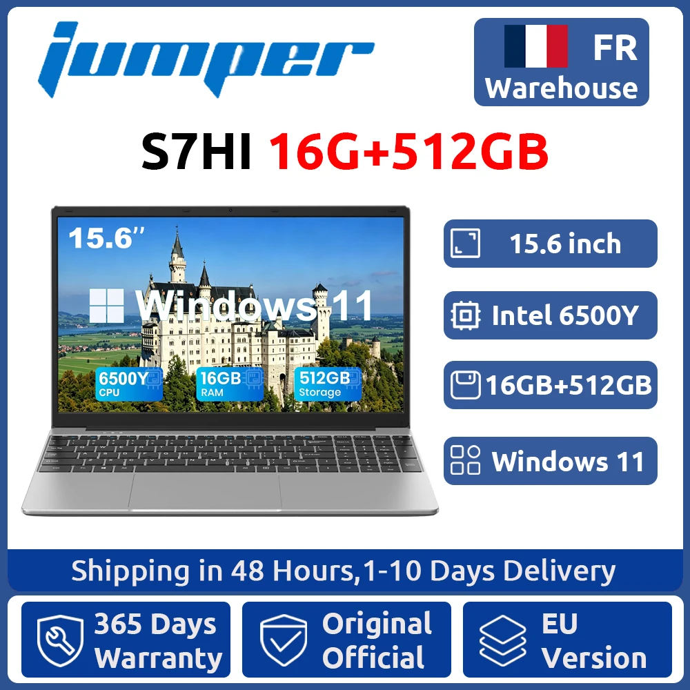 Laptop Jumper EZbook S7 HI 15,6 cala, 16 GB RAM, 512 GB SSD, Procesor Intel 6500Y, Port Type-C, Mini HDMI