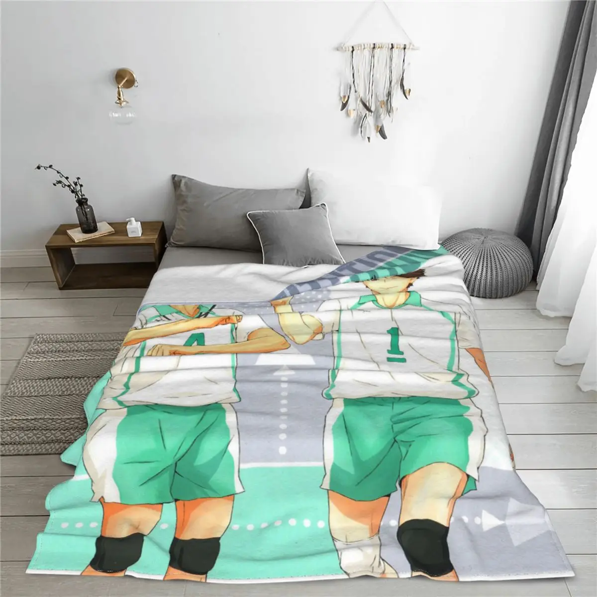 Haikyuu Blanket Flannel Plush Summer Tooru Oikawa Anime Portable Thin Blanket Bedding Bedroom Bedding