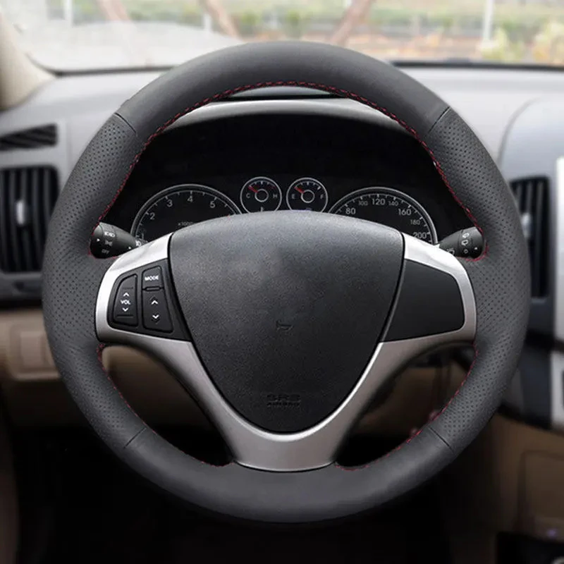 

Aksesoris Mobil Roda Kemudi Kulit Berlubang Penutup Stiker Trim untuk Hyundai I30 2009 untuk Elantra Touring 2010 2011 2012