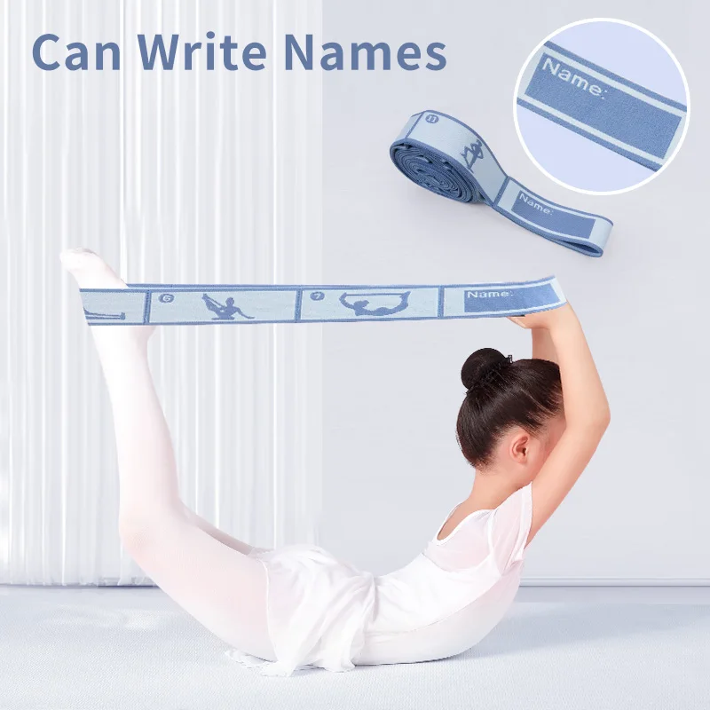 New Elastic Band Can Write the Name Number Segment 8/10/12 Grids Yoga Straps Dance Resistance Belt Exercise Pilates Accessories