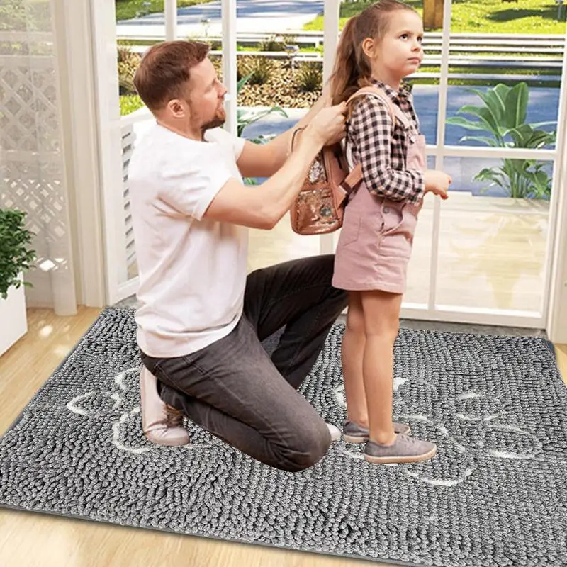 Front Door Mat Low-Profile Entryway Rug Dirty Trapper For Inside Entrance Front Door Mat Low-Profile Entryway Rug For Wet Shoes