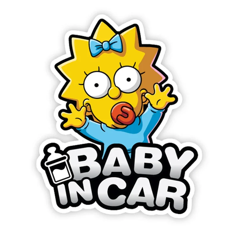 JPCT cartoon funny accessory stickers are used for cars, baby strollers, and bumper waterproof stickers with a length of 15cm