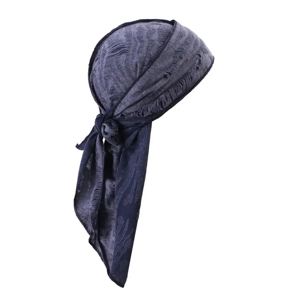 

Унисекс Durag Пиратская шляпа Тюрбан для взрослых Длинный хвост Мусульманские шапки Бандана Хиджаб Кепки Платок на голову Женщины Мужчины Головные уборы Модные повязки на голову
