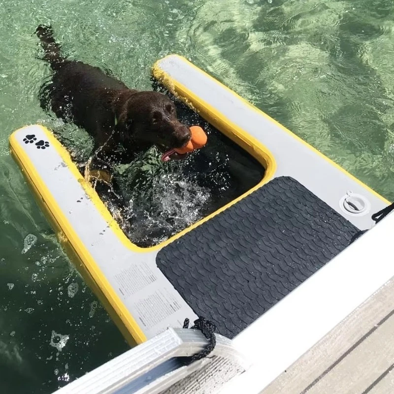 Pet Dog Inflatable Water Floating Bed, Foldable Portable Pet Float Mat for Outdoor Pool & Beach view 3