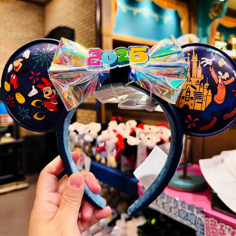 Disney Princess Headband Mickey Ear Rapunzel Sequin Bow Hair Hoop Birthday Gift Girl Accessories Halloween Gift Christmas Jack image 3