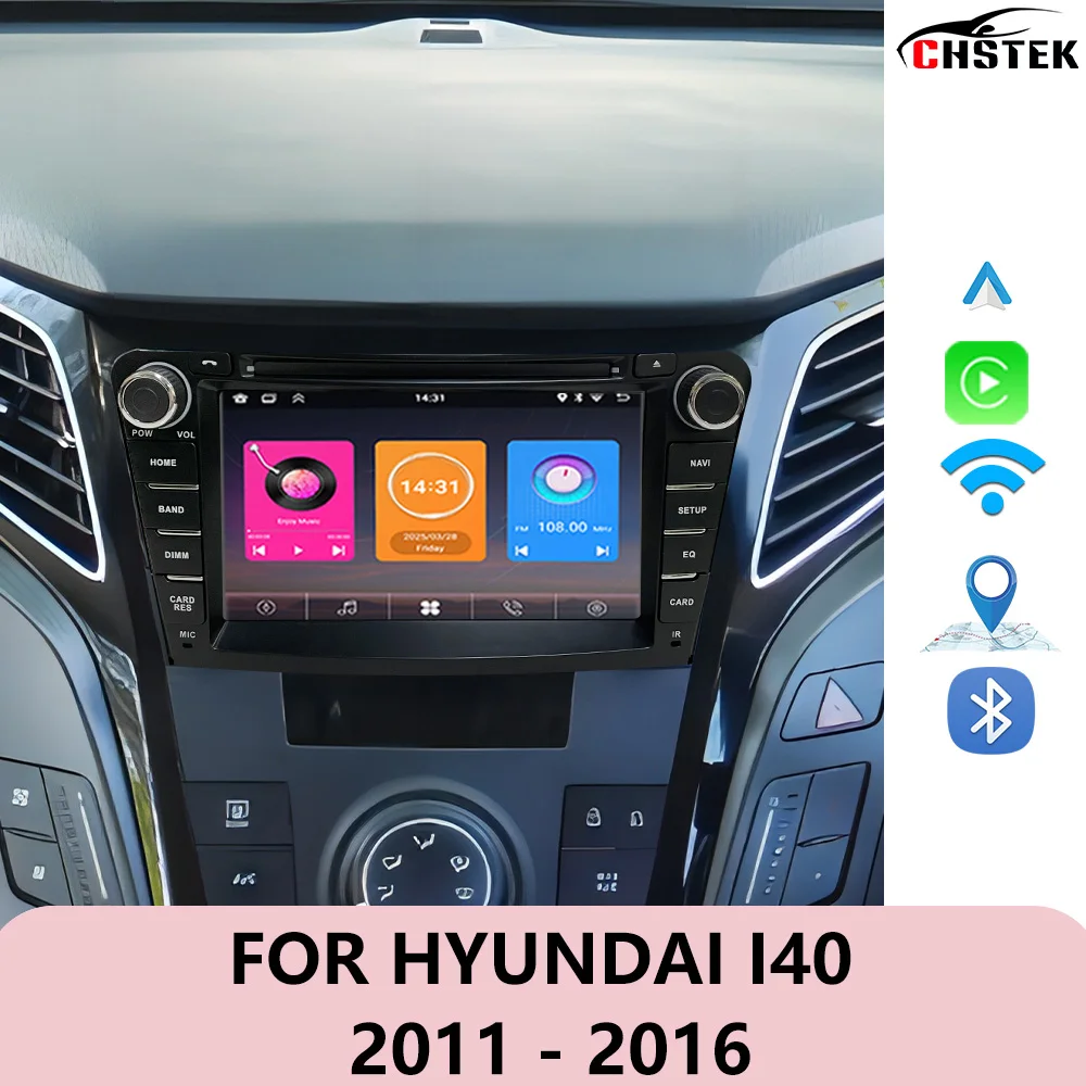 CHSTEK CarPlay OEM Car Radio for Hyundai I40 2011-2018 2019 Multimedia Navigation Player Android Audio GPS Bluetooth WIFI System