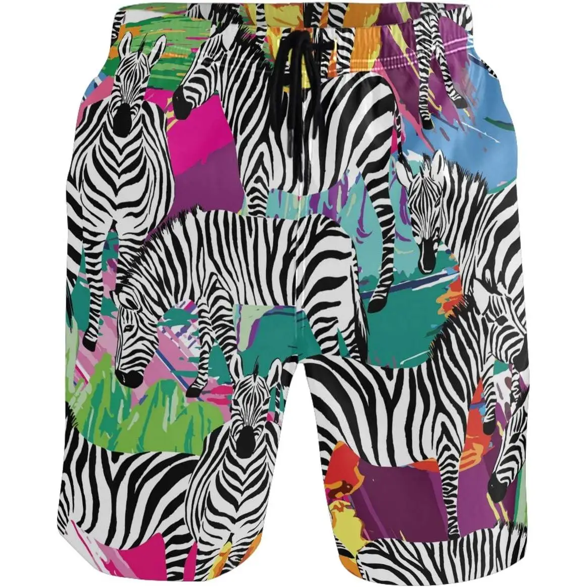 Stylish Mens Swim Trunks Quick Dry Beachwear Sports Running Swim Board Shorts Bathing Suits Mesh Lining