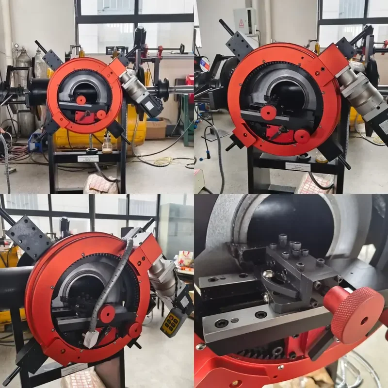 High Efficiency SFN-300 220V 60HZ 3KW High Efficiency Automatic CNC Steel/alloy Pipe End Surface OD-mounted Flange