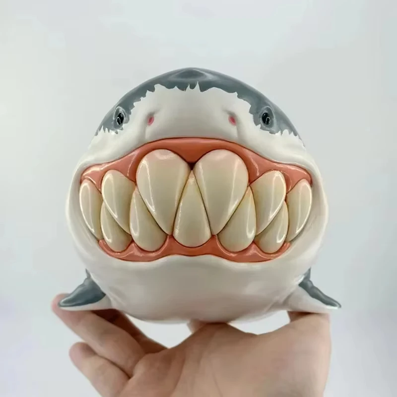 New Cute Shark Resin Ornament Creative Parody Animal Statue Home Living Room Desktop Small Ornament Children'S Toy Birthday Gift