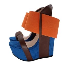 DIZHUANG shoes Fashion women's high heeled sandals. About 15 cm heel height Wedges heeled sandals Summer women's shoes size34-45