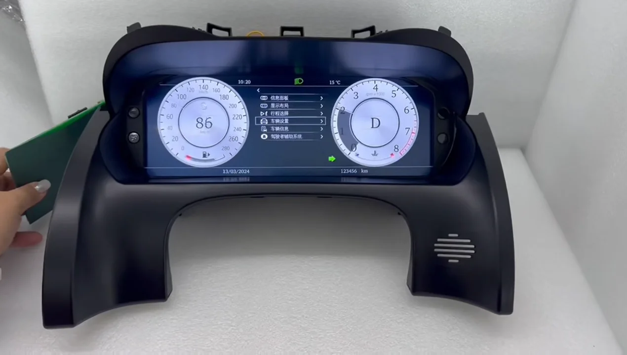 12.3 بوصة LCD أداة العنقودية الرقمية لجاكوار F-TYPE 2015-2020 لوحة القيادة الظاهري قمرة القيادة سرعة متر عرض عداد المسافات