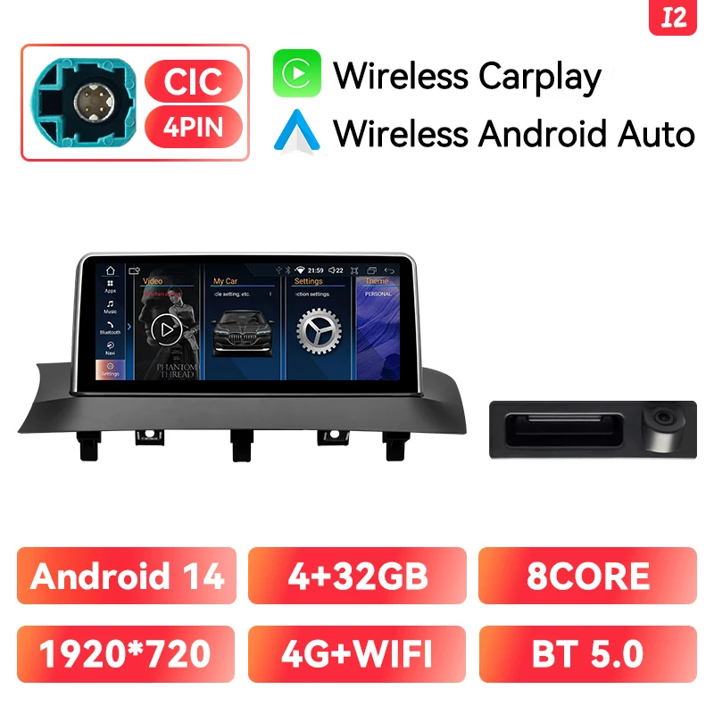XONRICH Auto Multimedia Speler Voor BMW X3 F25 X4 F26 CIC NBT Android 14 Draadloze Carplay Android Auto GPS 4G Wifi DSP Stereo