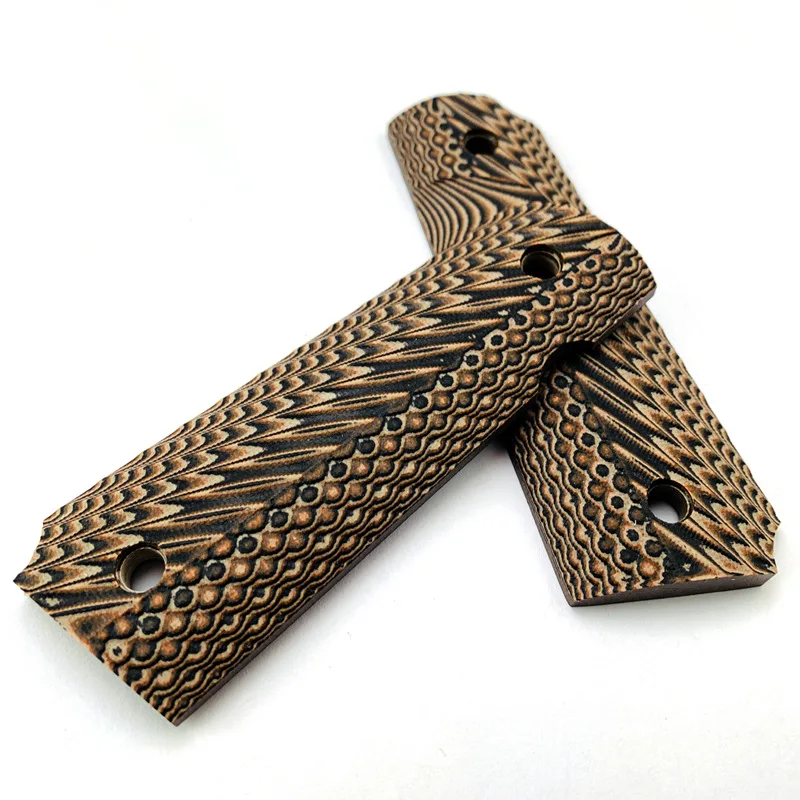 Imagem -06 - Peacock Pattern Grip Handle Patches Escalas de Tamanho Completo Faça Você Mesmo Fazendo Acessórios Material de Substituição Cores G10 1911 Modelos
