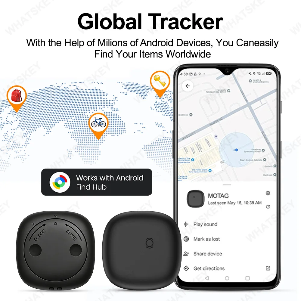 

Умный мини-GPS-трекер для Android ITag: устройство для глобального позиционирования и защиты от потерь, для кошельков, ключей, домашних животных, совместимое с Google Find Hub