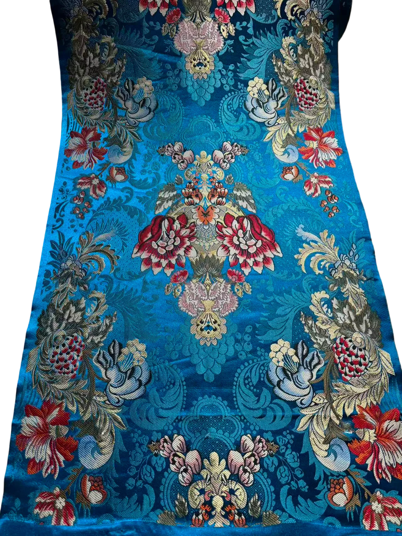 

Restoration of 18th century French traditional fabric Valencia Tibetan satin brocade fabric long sponge pad faya skirt fabric