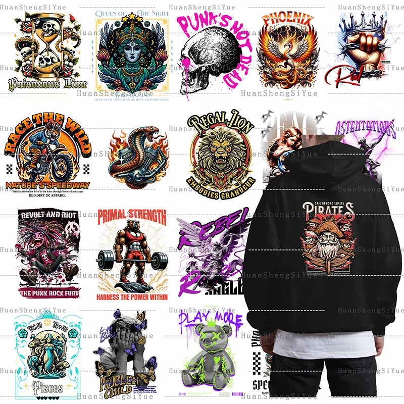 

Popular Street Style Ironing Sticker Clothes DTF Fashion T-shirt Hoodie DIY Jacket Patch Hot Paste Paper