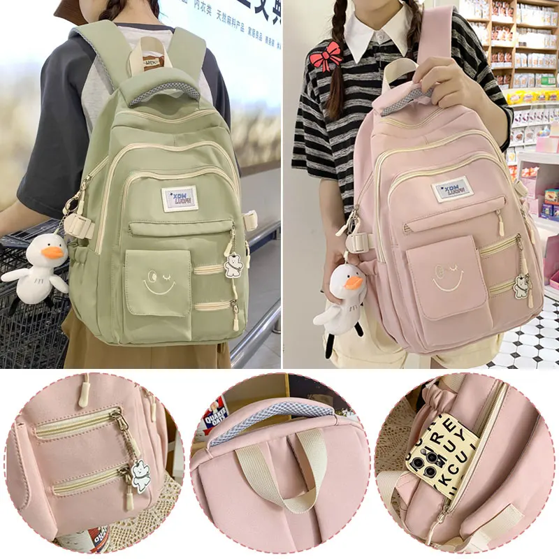 Frauen Männer Nylon Rucksack Umhängetasche Laptop große Reise Schult aschen Schüler Schult asche täglichen Gebrauch kurze Reisetasche