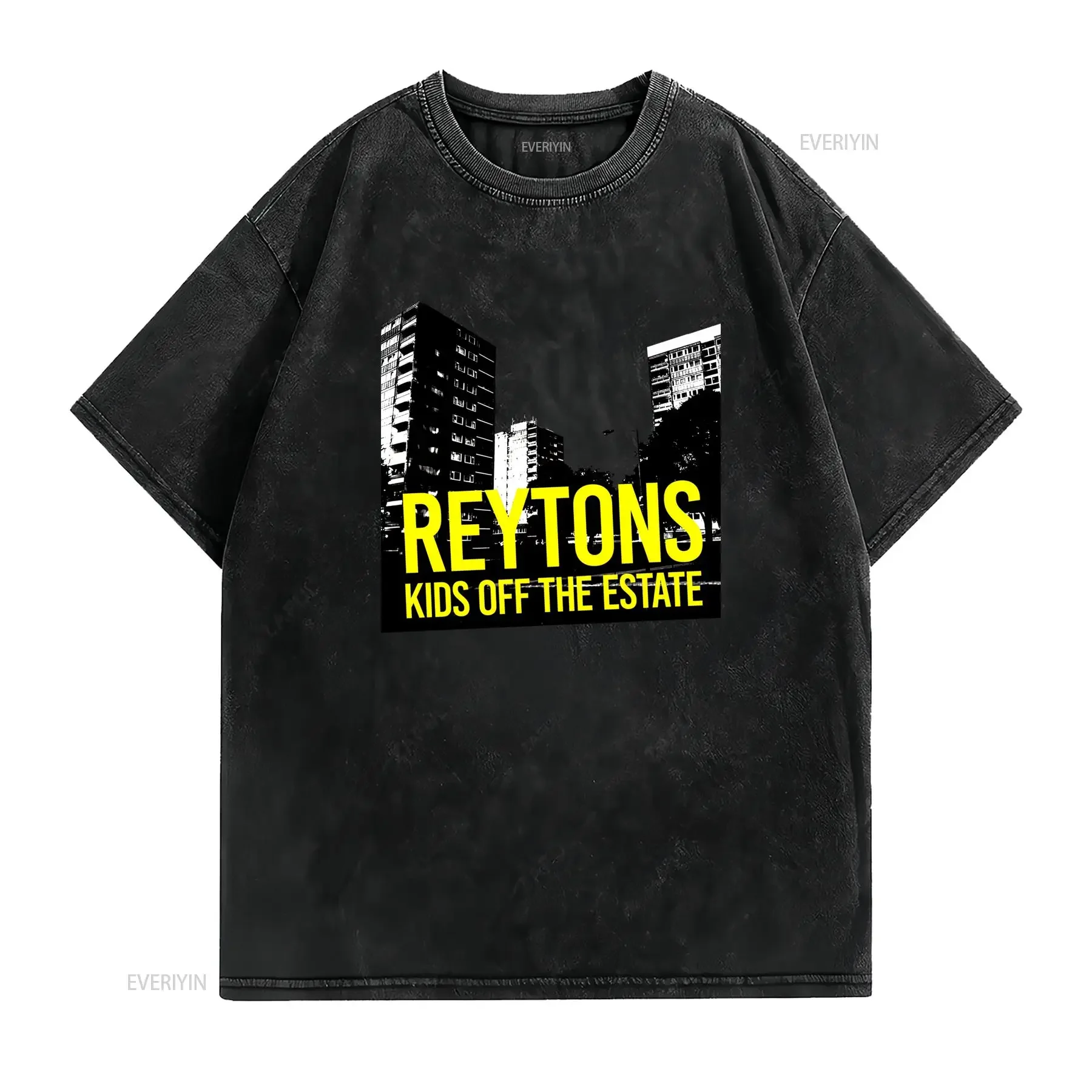 Reyton 3 Estate Agent Theme T Shirt White Casual Round Neck with Reytons Logo Off The Slogan Print All Season Fit for Real