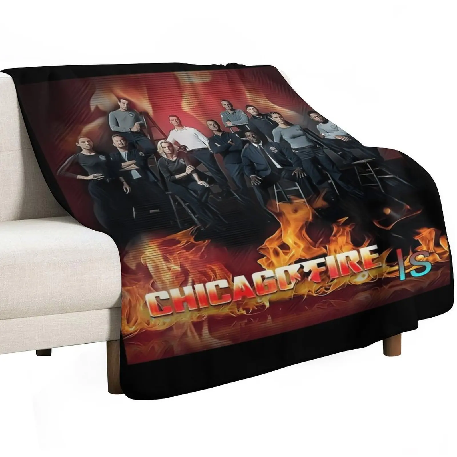 Chicago fire Throw Blanket Flannel Fleece Soft Warm Throw Blanket