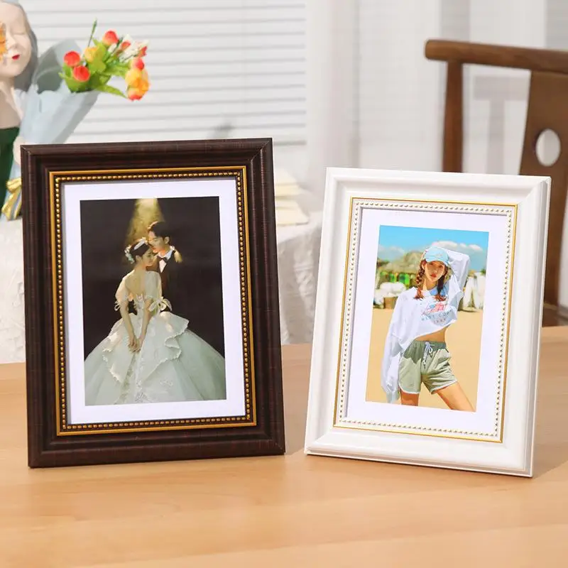 European Classical Photo Frame Display Stand 6/7/8/10 Inch Photos - Artistic Photo Frame For Wall Decoration A4 ID Photo Frame