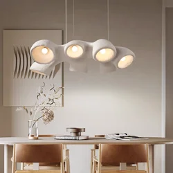 Loft Irregular E27 Pendant Lights For Living Room Lustre White Hanging Lamp Foyer Suspend Lamp Fixture Nordic Dining Room Light
