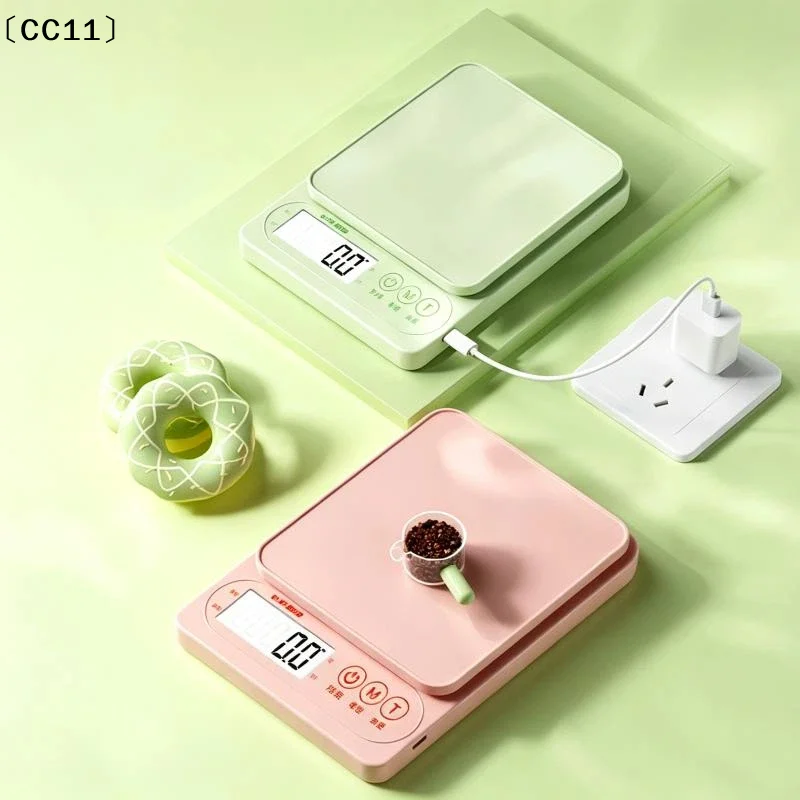 1 Set Digital Food Kitchen Scale 0.1g High Accuracy One Touch Tare Function For Baking Cooking Meal Prep〔CC11〕