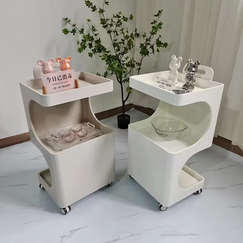 Beauty Wholesale Beauty Salon Trolley Cart Modern Light Luxury Fashion Special-shaped Tool Cart for Sale