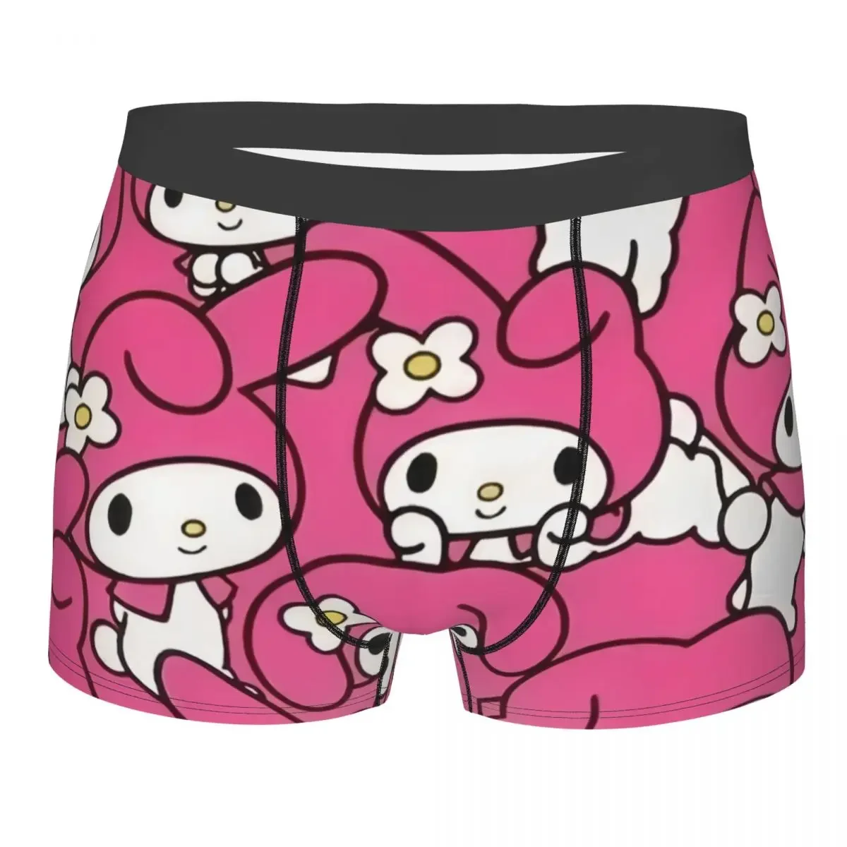 Custom Cartoon My Melody Sanrio Japan Anime Underwear Men Breathable Boxer Briefs Shorts Panties Soft Underpants For Male