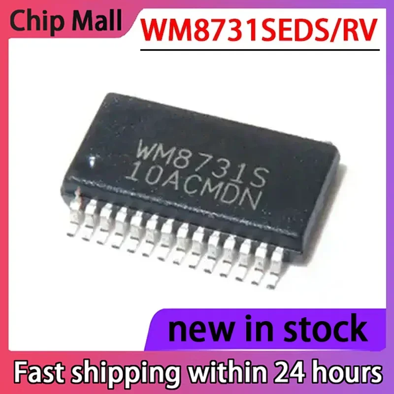 5PCS New WM8731SEDS/RV WM8731S SSOP-28 Audio Codec in Stock