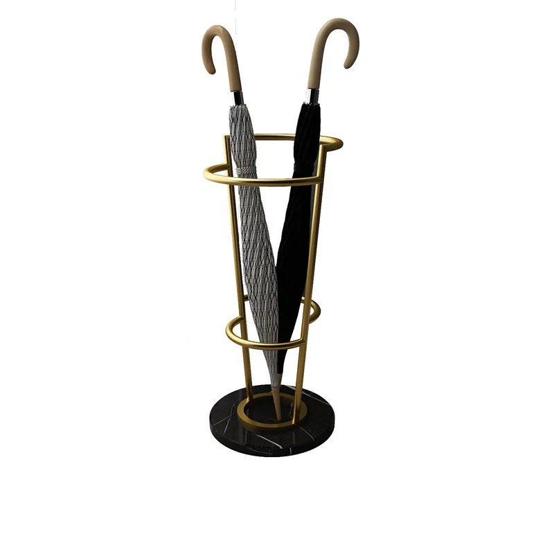 Metal Umbrella Holder Multistyle Hook Design Light Paint Finish Simple Floor-standing Umbrella Holder