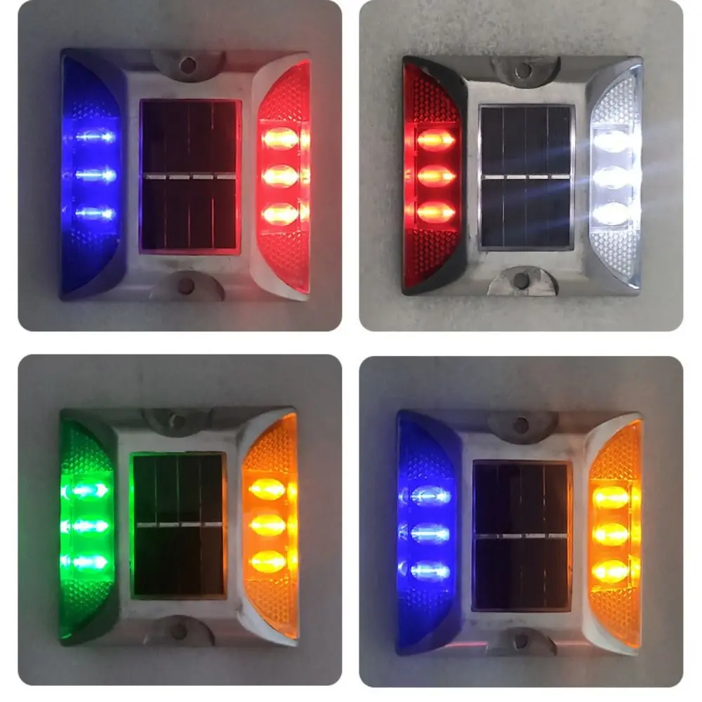 Solar Powered Solar Road Stud Light Outdoor Lighting Durable Traffic Marker Light Reflective Double Side