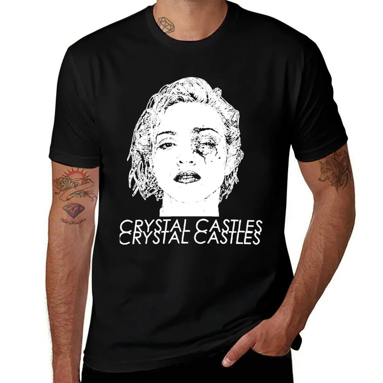 Crystal Castles T-Shirt new edition Anime t-shirt Personalized t-shirt funny shirt cotton mens plain t shirts