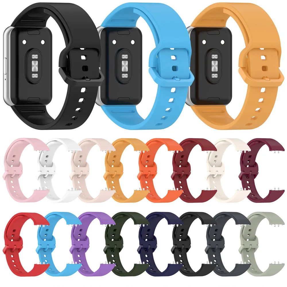 BEHUA Armband für Samsung Galaxy Fit 3 SM-R390, strapazierfähiges Silikon-Sportarmband, einfarbig, verstellbares Armband-Zubehör – Detail 5
