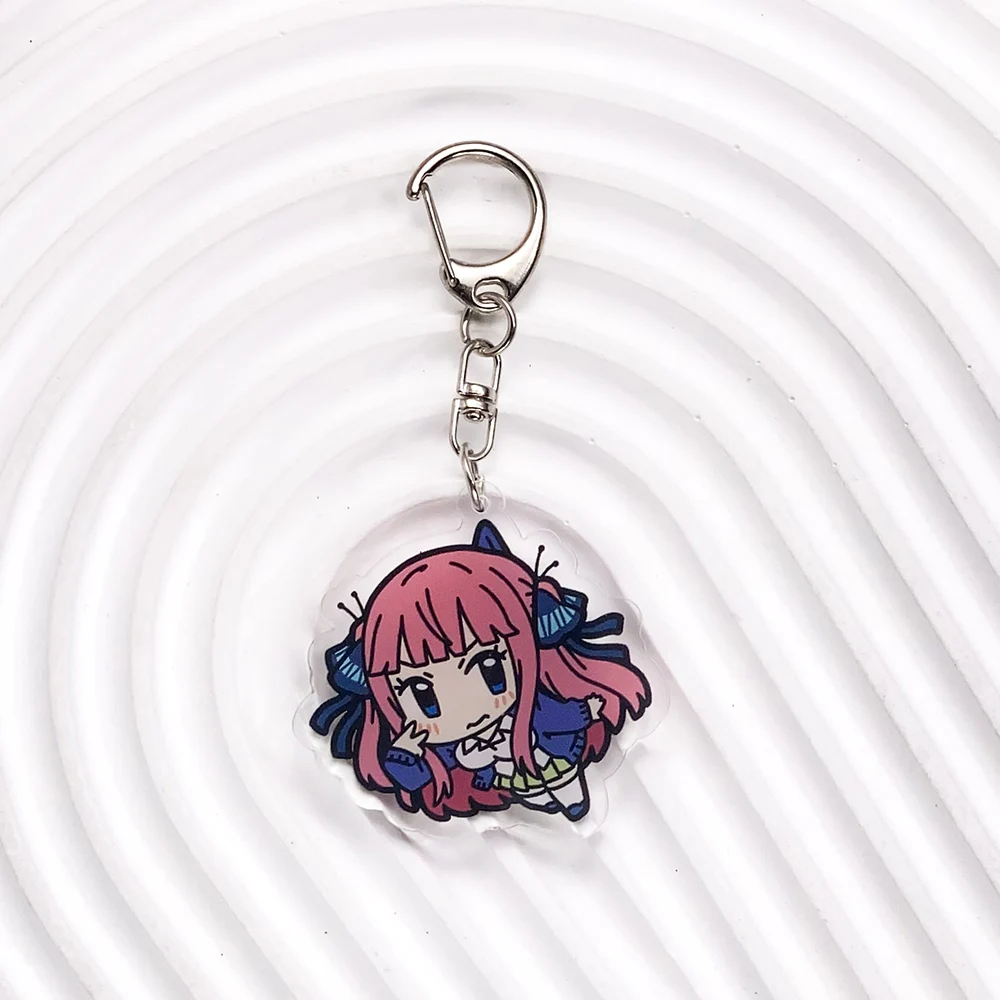 شخصيات أنيمي Quintessential Quintuplets سلسلة مفاتيح مصنوعة من الأكريليك اكسسوارات حقيبة سحرية على ظهره قلادة كيرينغ هدايا للأصدقاء #3
