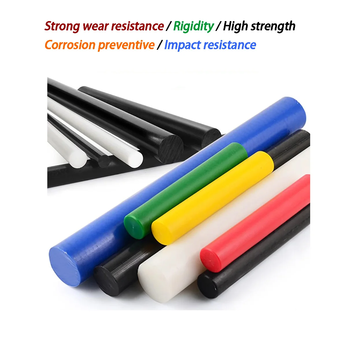 500mm Colorful POM Rods Solid Red Blue Yellow Green Sticks Diameter 6/8/10/12/15/20/ 25/30/35/40mm Polyoxymethylene Rod Stick